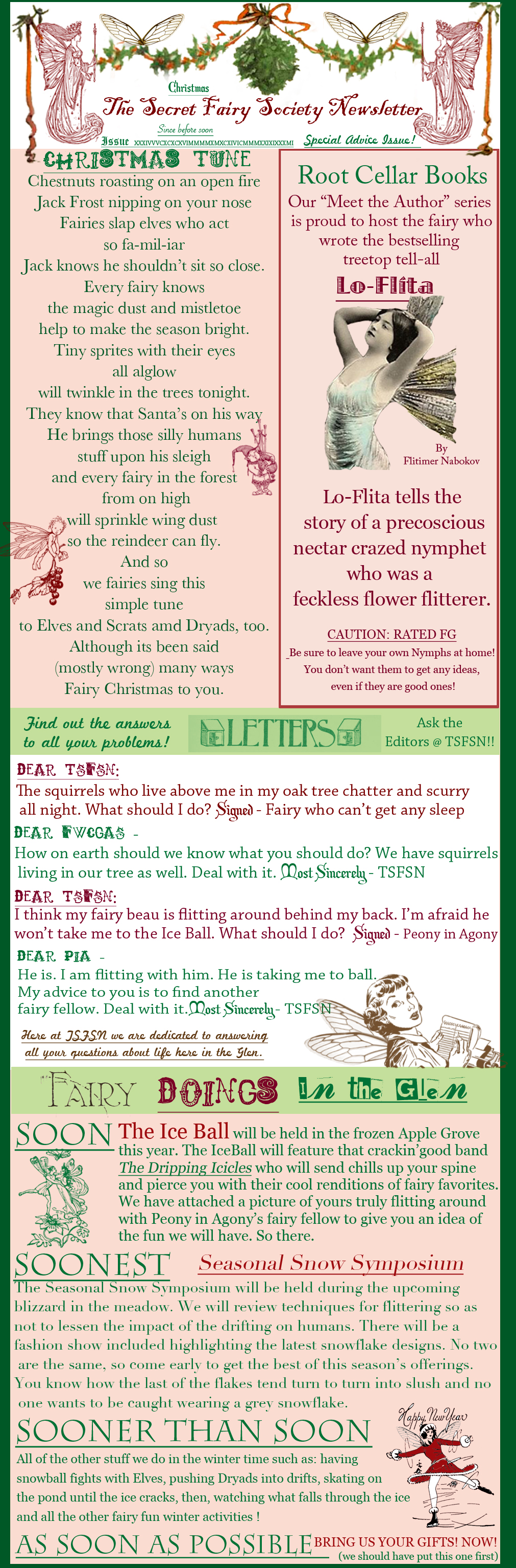 The Secret Fairy Society Christmas Special Advice Edition